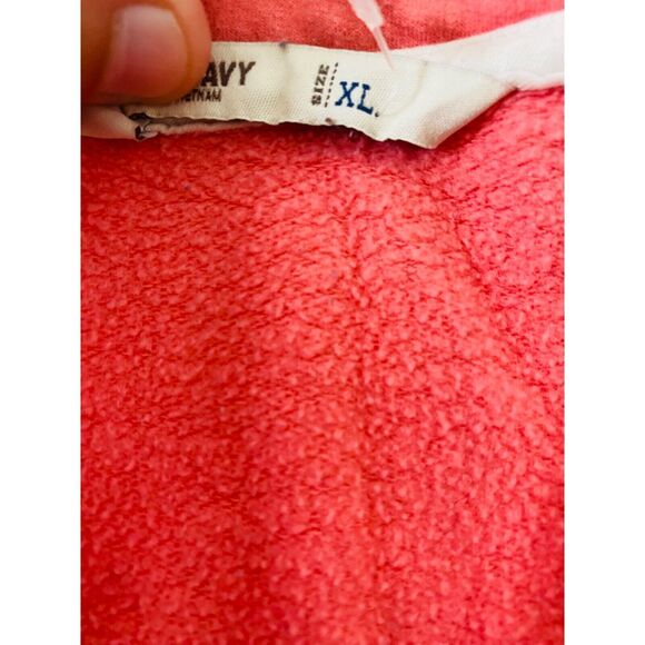 Old Navy Women's Sweatshirt Jacket Pink Long Sleeve Collard Full Zip Size XL - Picture 7 of 9